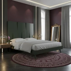 Letto Minimalista V Alto in Legno Verde