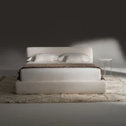 Letto Naxos in Tessuto Bianco