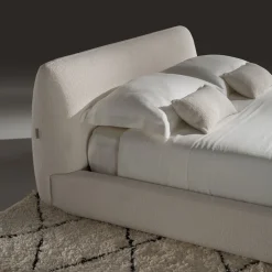 Letto Naxos in Tessuto Bianco