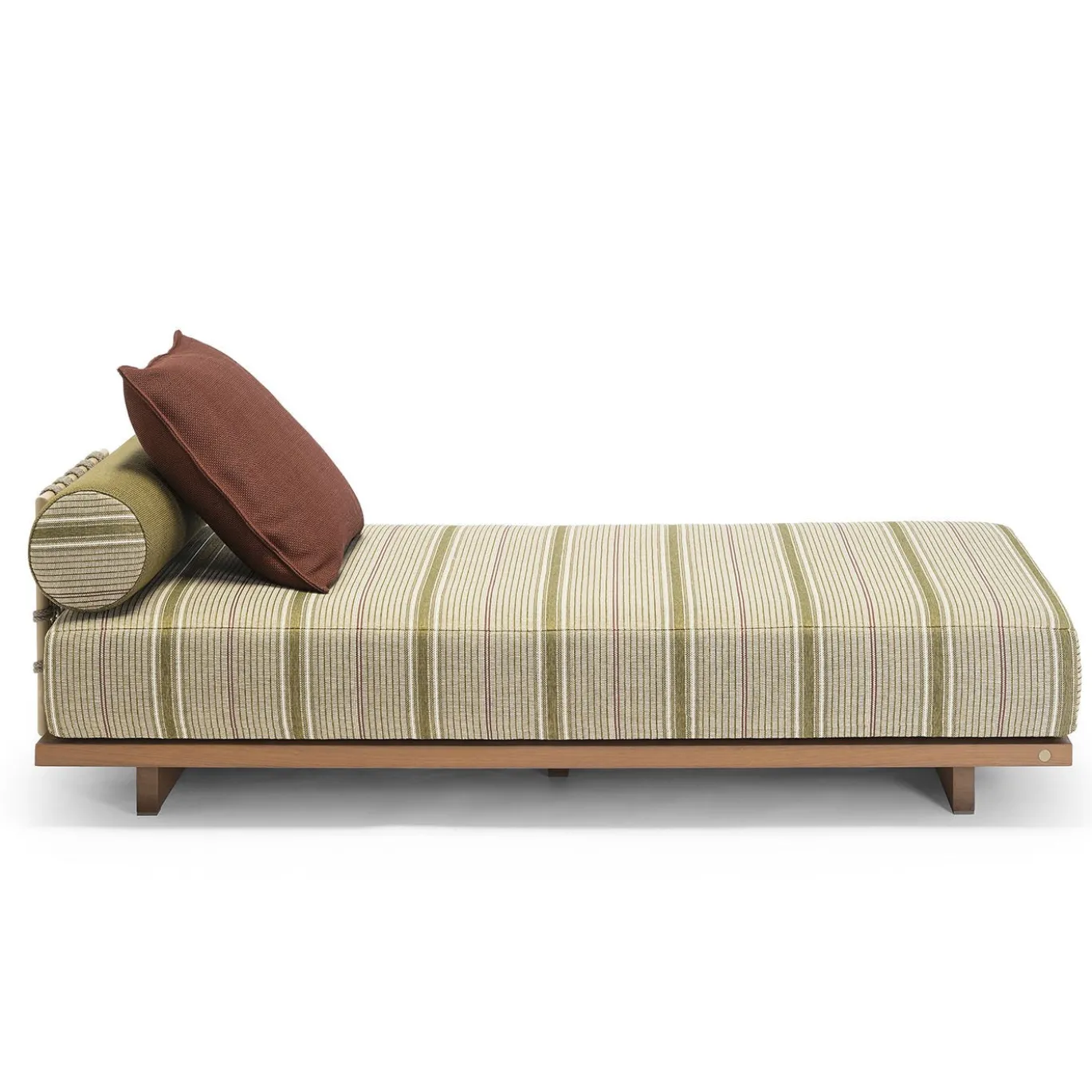 Letto prendisole da esterno Emir 189 a righe color oliva