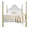 Letto Roma Bamboo con motivi corallo