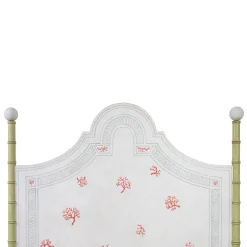 Letto Roma Bamboo con motivi corallo