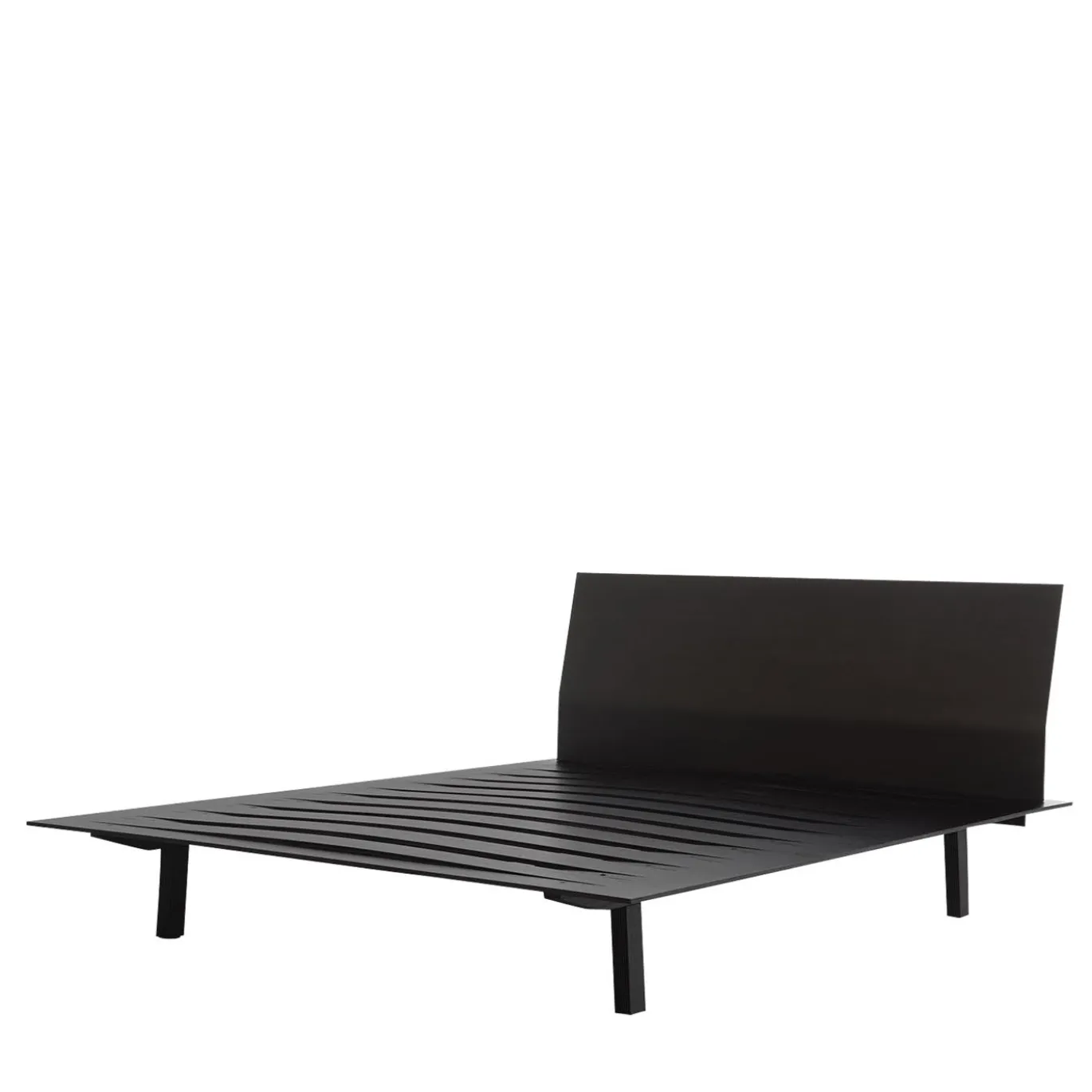 Letto Sottiletto in Rovere Nero di Patrizia Bertolini