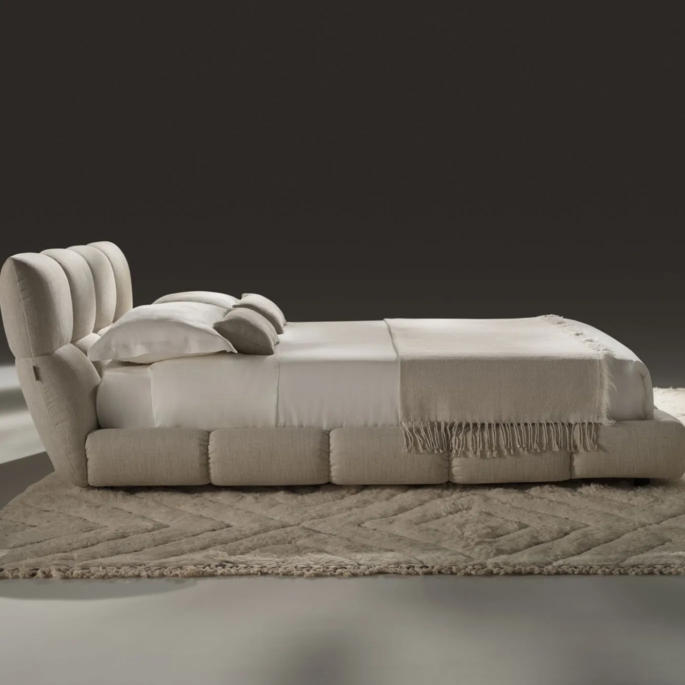 Letto Venezia in Tessuto Beige