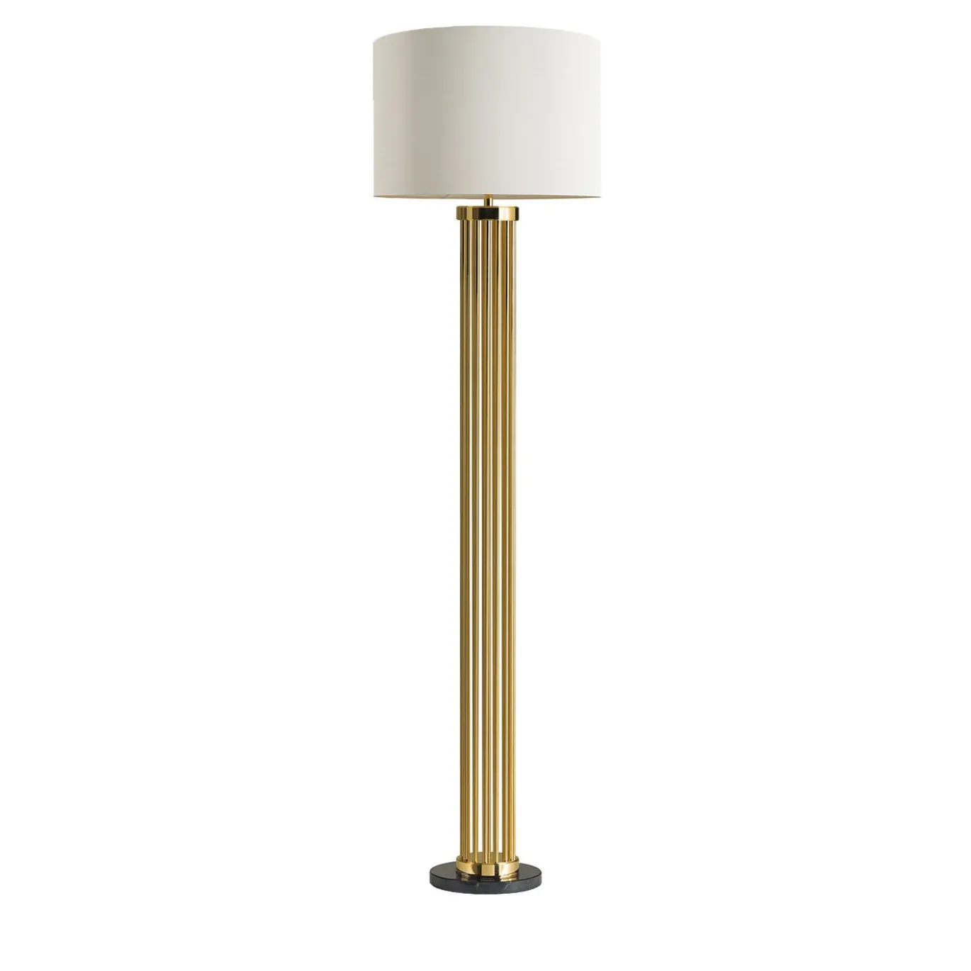 L049/F Lampada da terra con base in marmo di Marquina