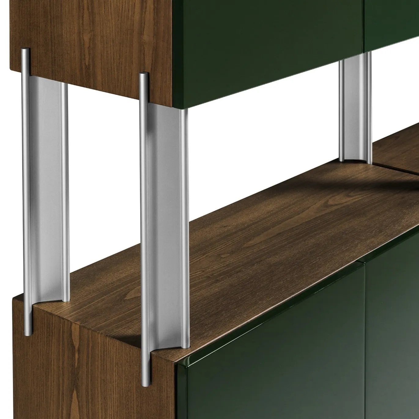 Libreria Flexor Verde In Legno e Metallo