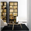 Libreria Hege Alta in laccato nero lucido