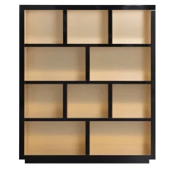 Libreria Hege Media in laccato opaco nero
