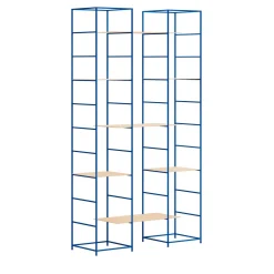 Libreria in Ferro Azzurro 2 Colonne Supermodulare
