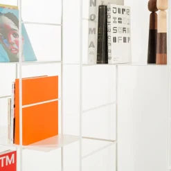 Libreria in Ferro Bianco 4 Colonne Supermodulare