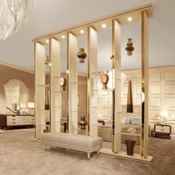 Libreria in Legno Champagne Perlato Unica