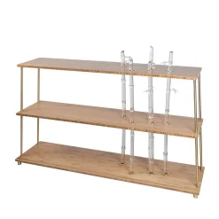 Libreria in legno e vetro Bambuseto