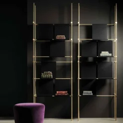 Libreria Ludo in ottone di Filippo Montaina