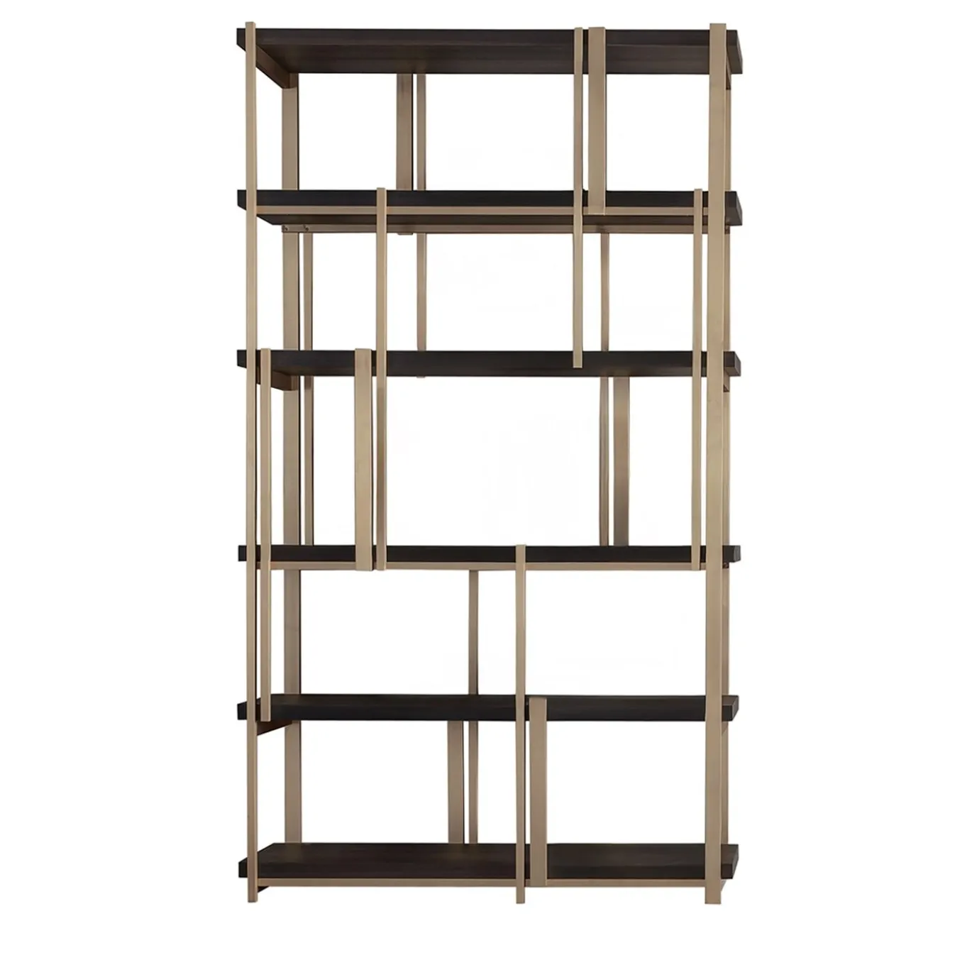 Libreria Mondrian/17 in Metallo Marrone di Massimiliano Raggi