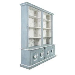 Libreria Morning Glory Azzurra con Design di Rami Floreali