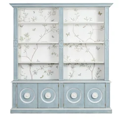 Libreria Morning Glory Azzurra con Design di Rami Floreali