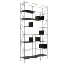 Libreria Network in metallo bronzo con ripiani in grafite di Neuland Paster & Geldmacher