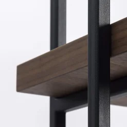 Libreria Obsidium in noce e ferro nero