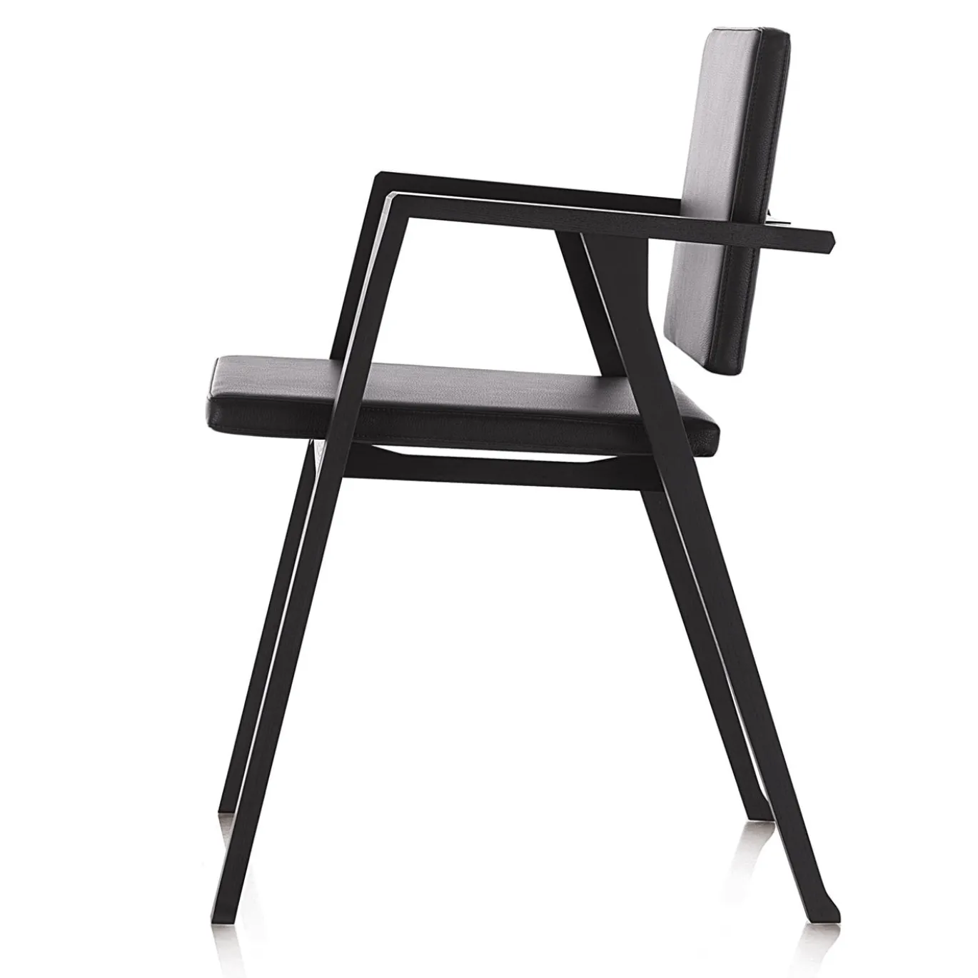 Luisa di Franco Albini - Poltrona in frassino nero e pelle nera