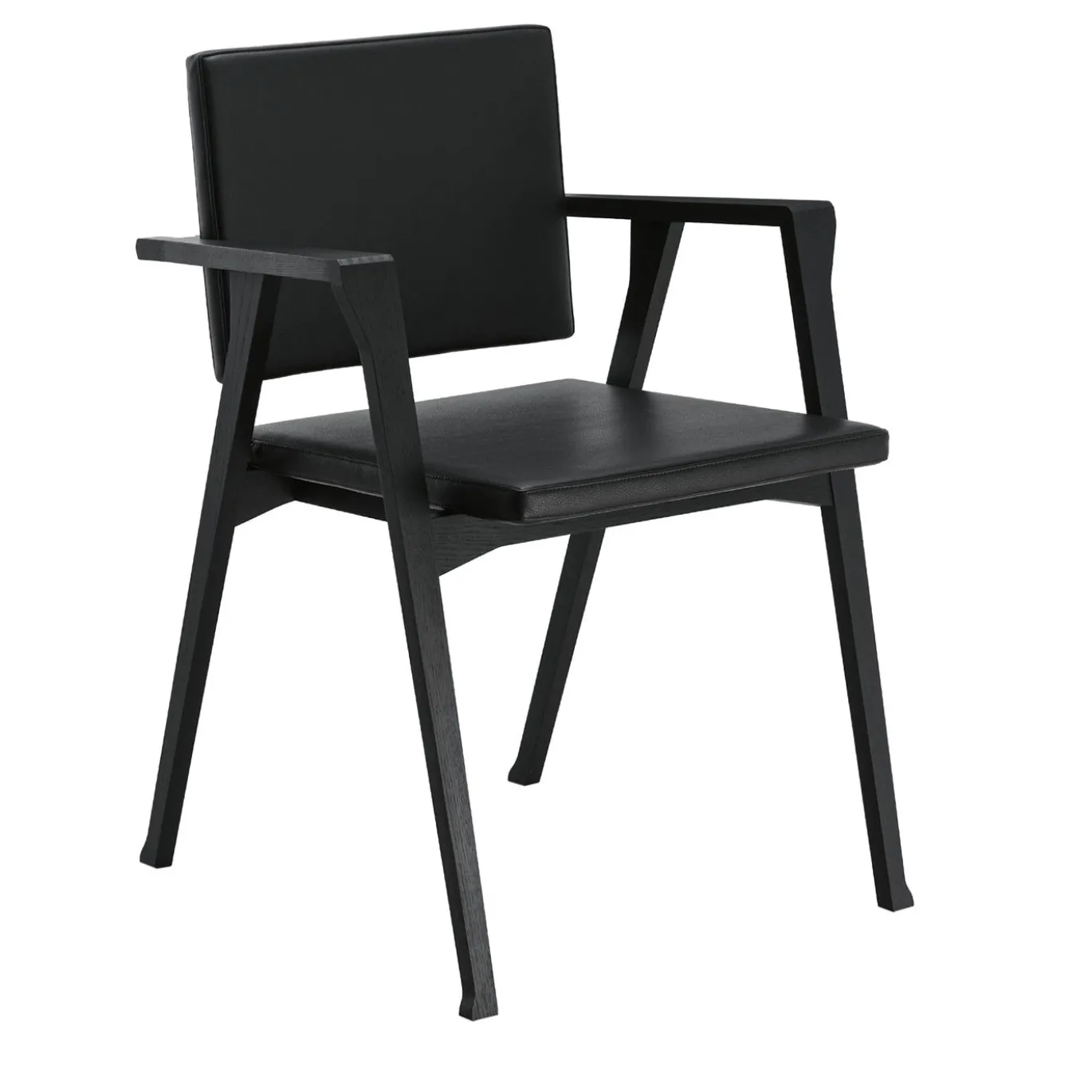 Luisa di Franco Albini - Poltrona in frassino nero e pelle nera