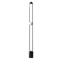 Luppiter Alabaster Lampada da terra in metallo galvanizzato