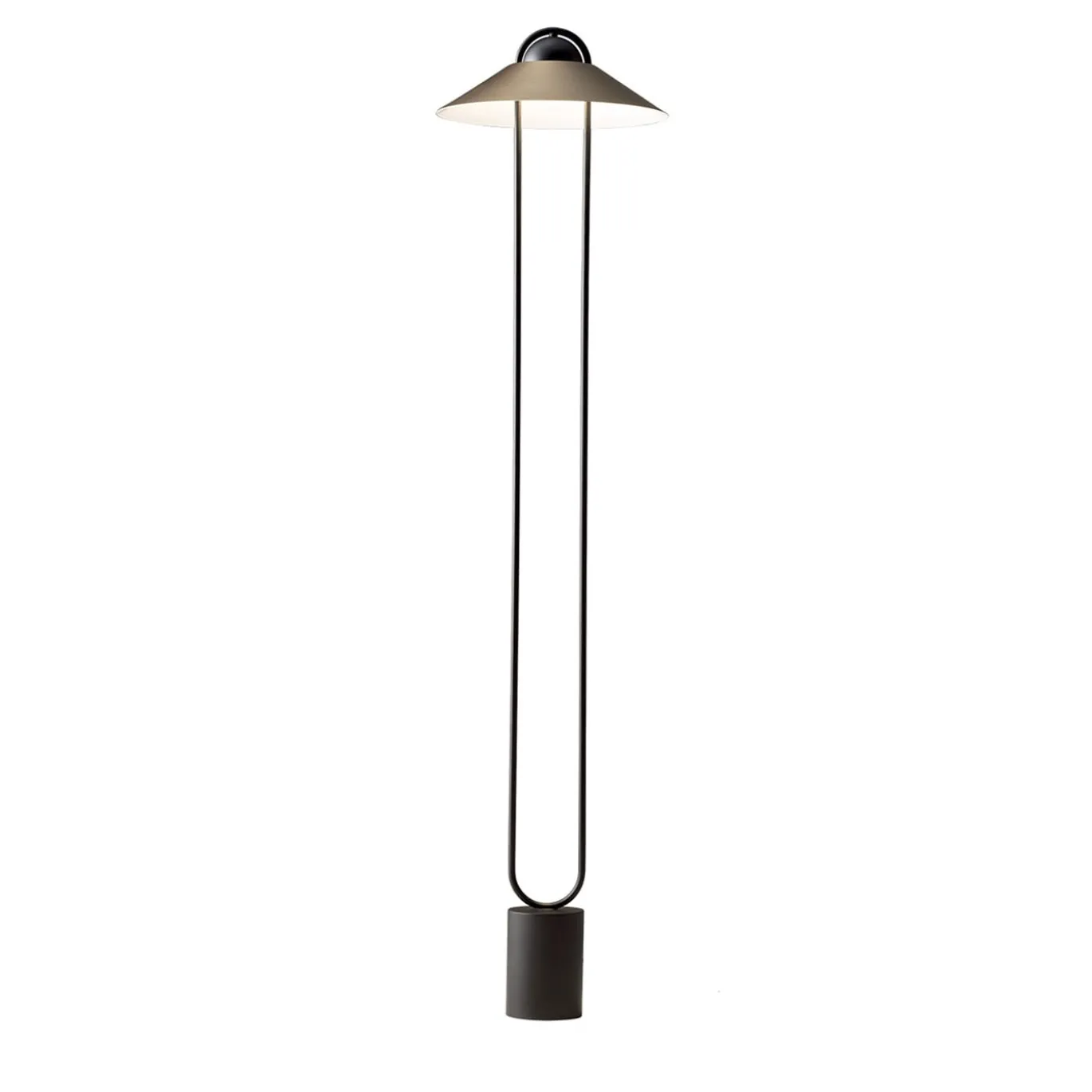 Luppiter Lampada da terra in metallo galvanizzato e nero opaco