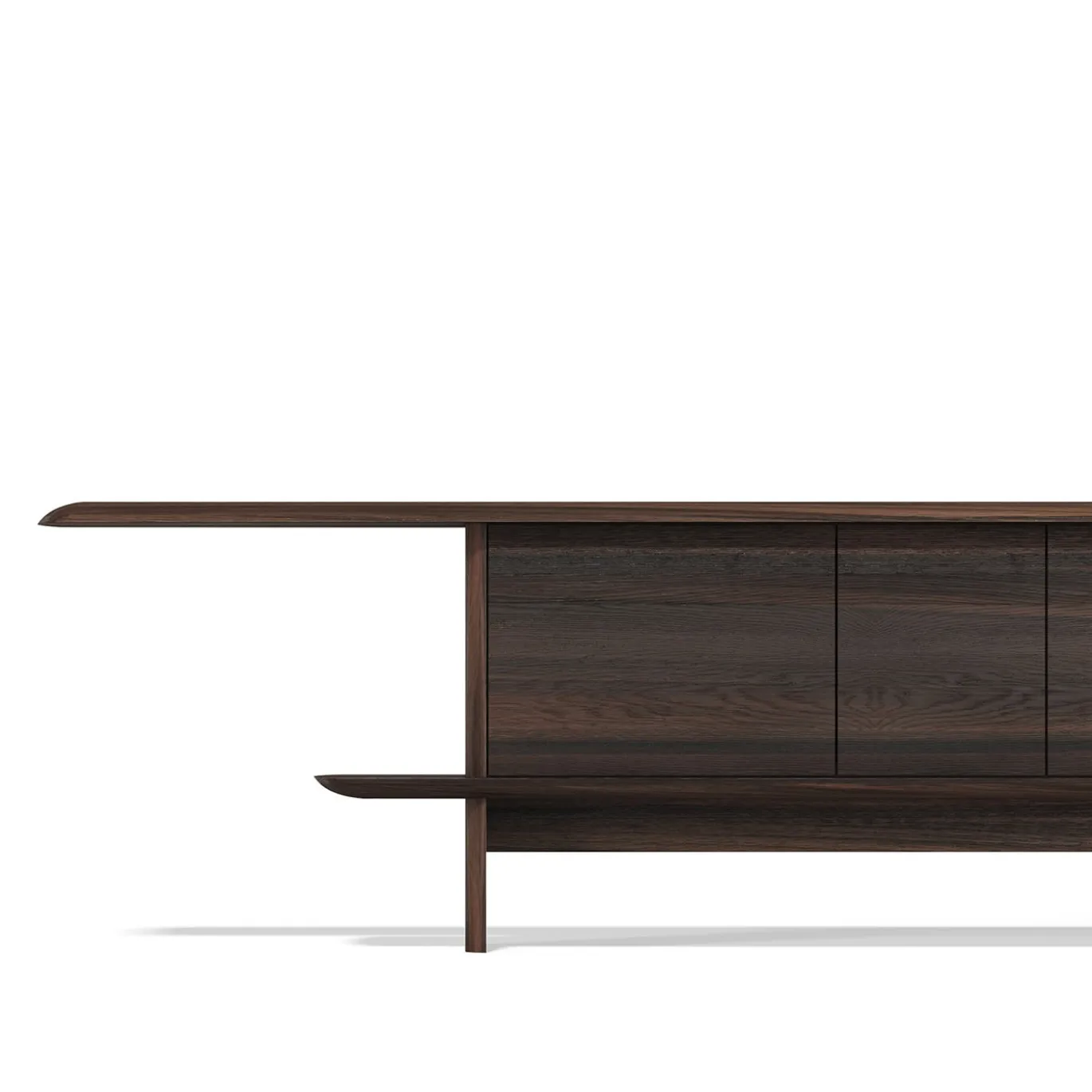 Madia alta Kamai in legno laccato nero