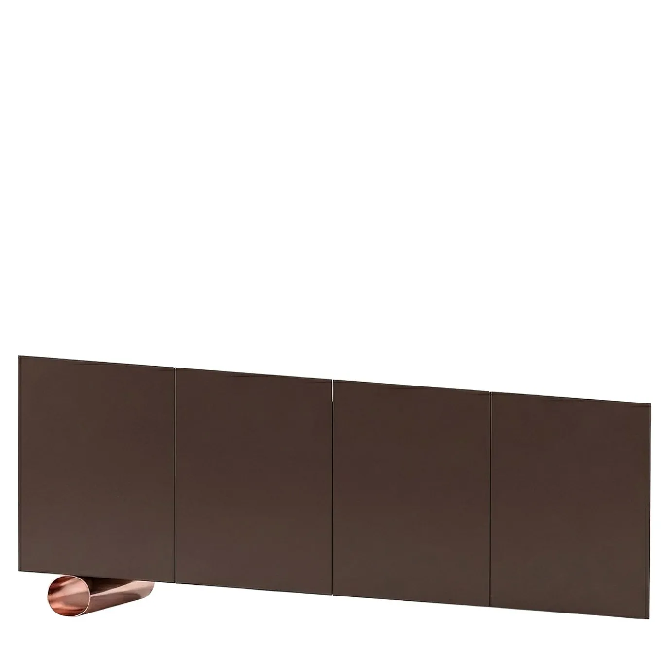 Madia asimmetrica M19 in legno laccato marrone