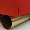 Madia asimmetrica M19 in legno laccato rosso