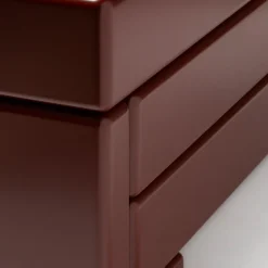 Madia Brick D in Legno Laccata Rosso Amarone