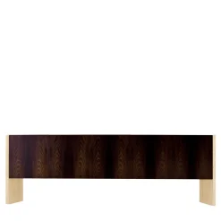 Madia Brug in legno impiallacciato marrone con pannelli laterali in marmo
