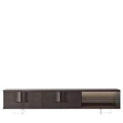 Madia Modulare Book in Noce Canaletto Nero