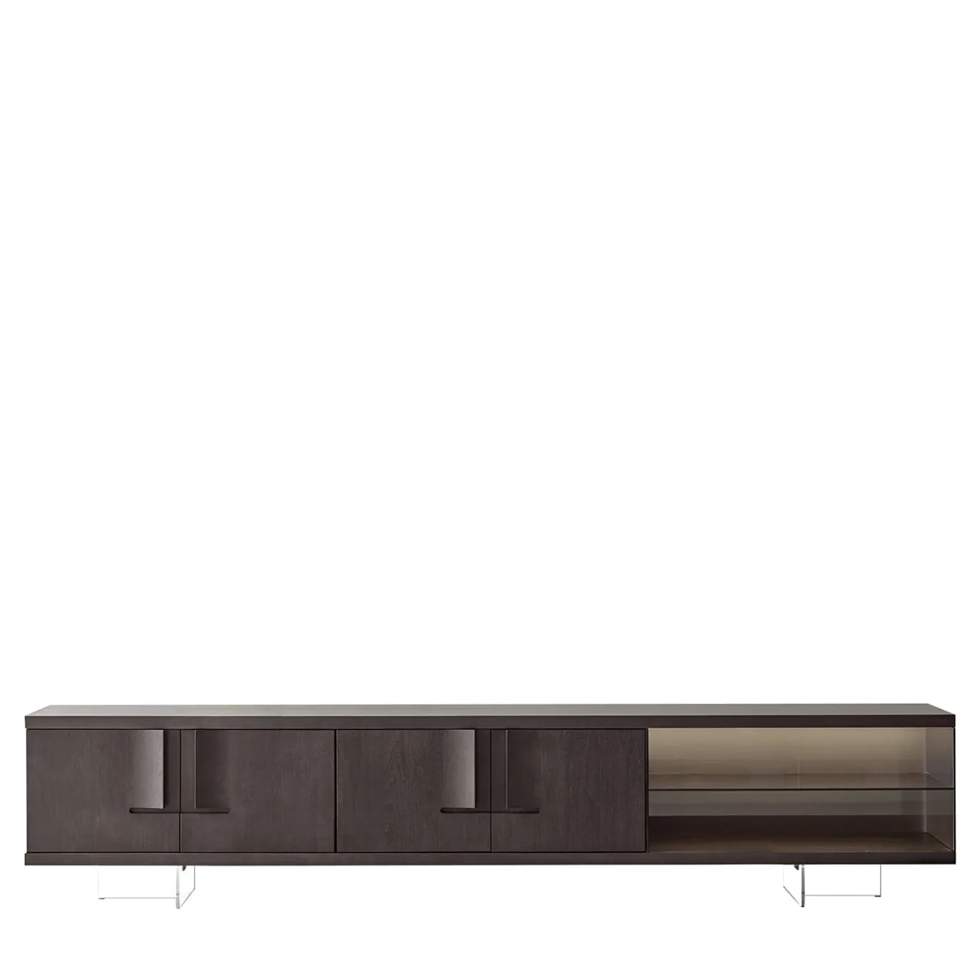 Madia Modulare Book in Noce Canaletto Nero