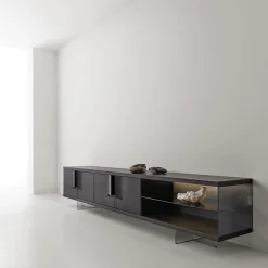 Madia Modulare Book in Noce Canaletto Nero