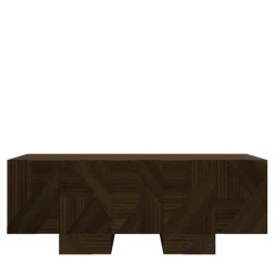 Madia Stripes in rovere tinto marrone scuro con decorazioni