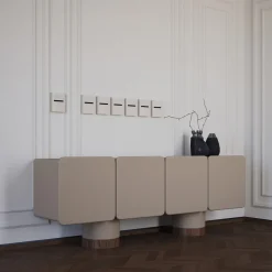 Madia Venus Greige a 4 Ante in Noce Grigio