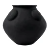 Madre del Vaso Nero Scultoreo in Ceramica di Rooms Studio