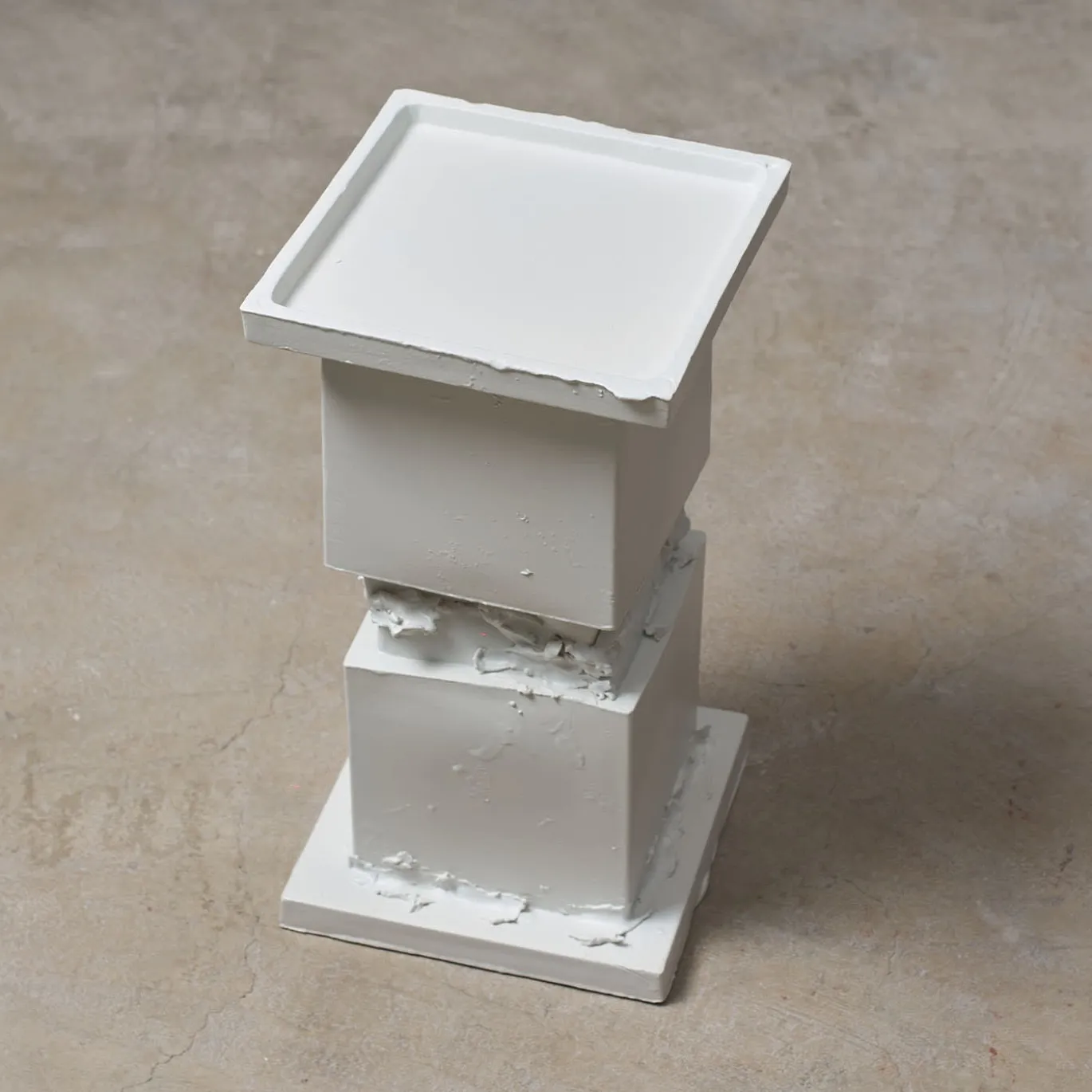 Marostica+Marostica tavolino in ceramica bianco Sand
