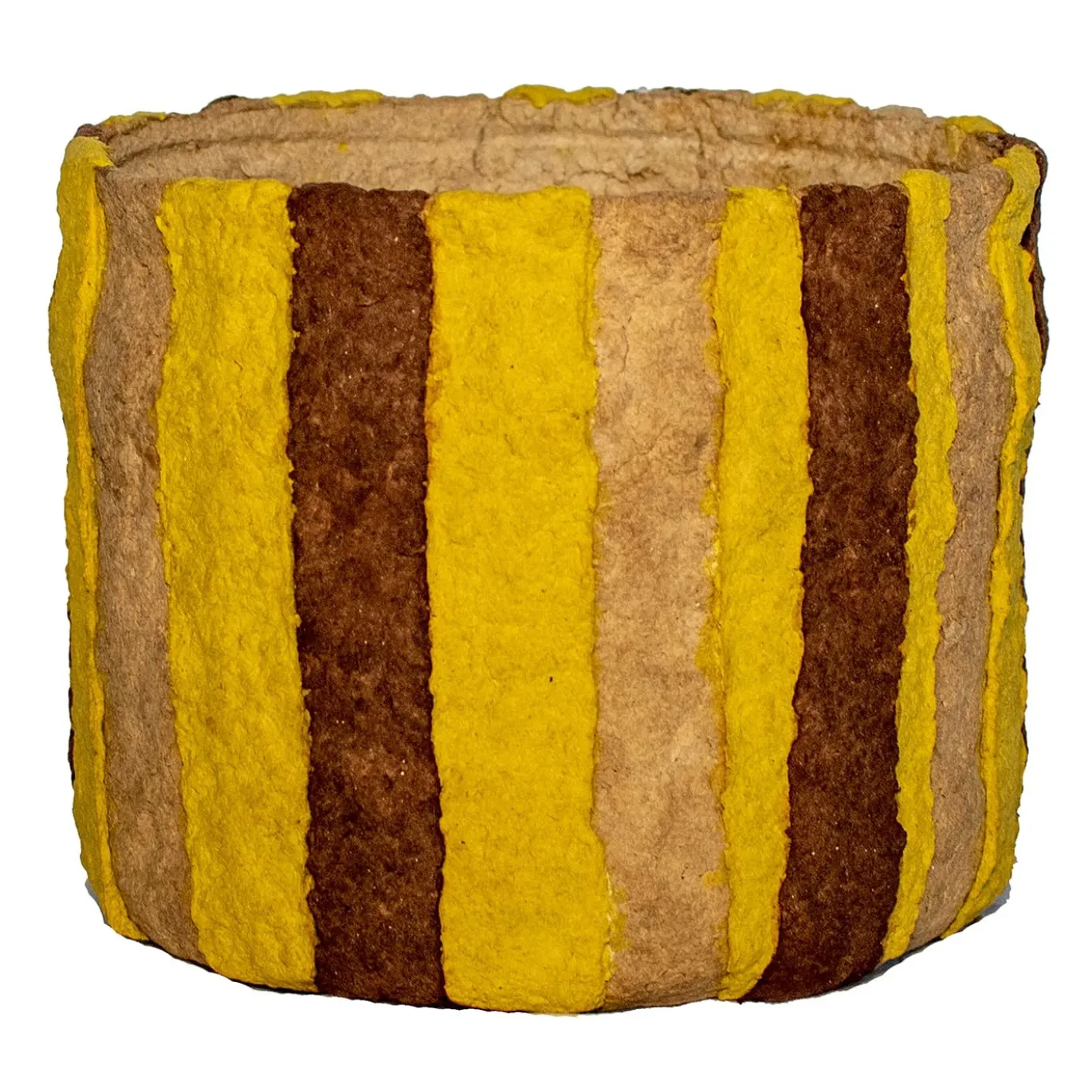 Materiale del progetto 05 Vaso decorativo in carta marrone e gialla