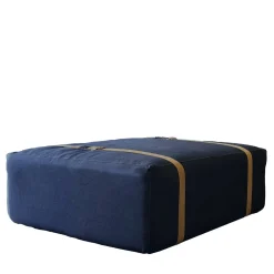 Maxi pouf Docker in denim blu scuro