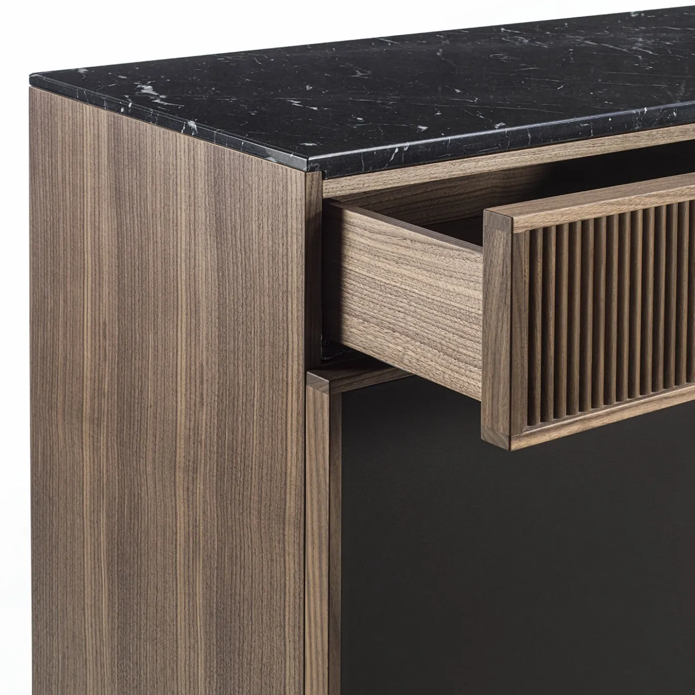 Melodia 2x mobile in legno marrone con piano in marmo