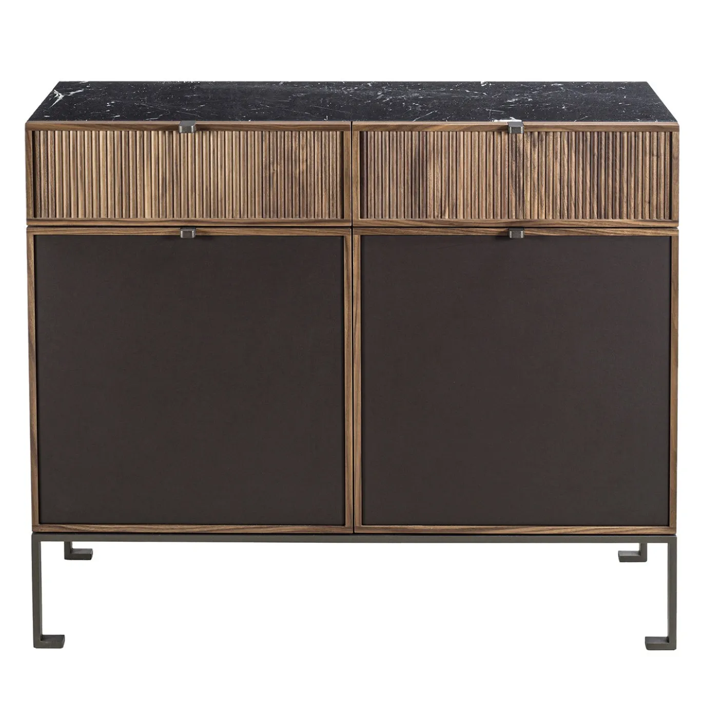 Melodia 2x mobile in legno marrone con piano in marmo
