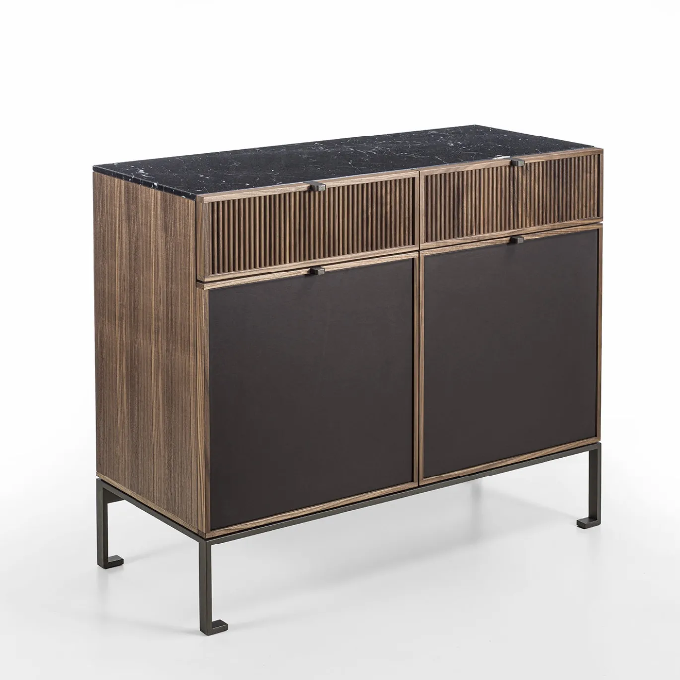 Melodia 2x mobile in legno marrone con piano in marmo