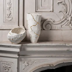 Meltemi Vaso con crepe d'oro