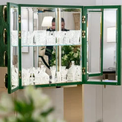 MOBILE BAR CON PAGLIA FRANCESE VERDE