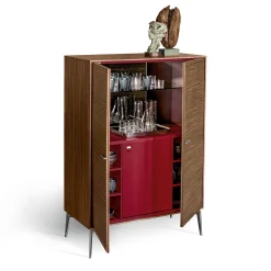 Mobile bar in noce Shake di Giuseppe Bavuso