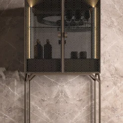 Mobile bar in vetro