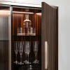 Mobile Bar Luxor in Legno con Vetrinetta