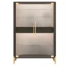 Mobile bar marrone a due ante con luce LED