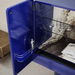 Mobile bar Regis a 2 porte blu oltremare